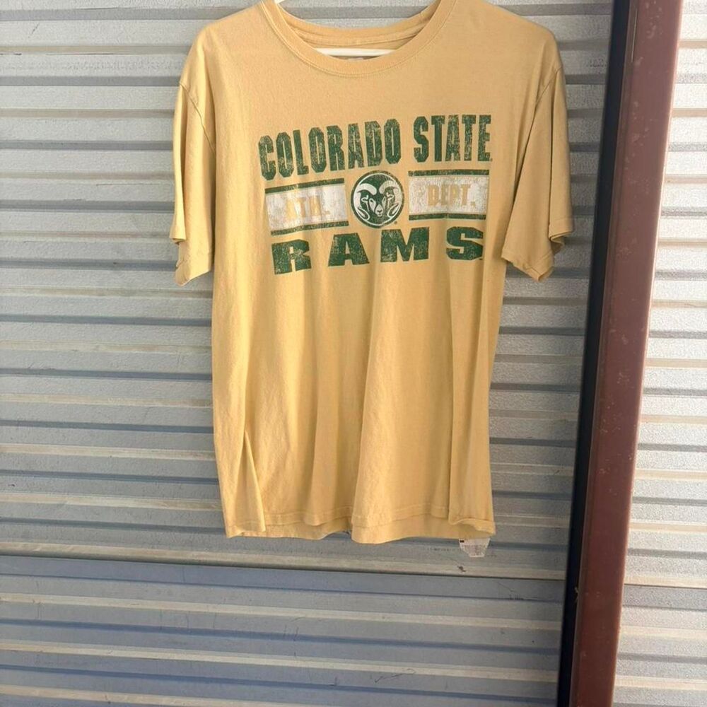 Russell-athletic Men's Yellow and Cream T-shirt